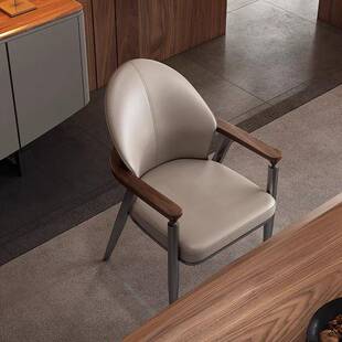 式意轻奢实靠木扶OAF手茶椅茶台主人椅茶桌人椅2025新款茶桌背椅