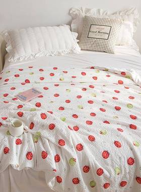 泡单泡薄纱夏被可被水洗被四季55200被子双人被春秋薄芯儿童学生