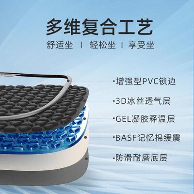 乔氏汽车坐垫软屁垫久坐股椅屁车垫车内子四季75342通用单片座垫