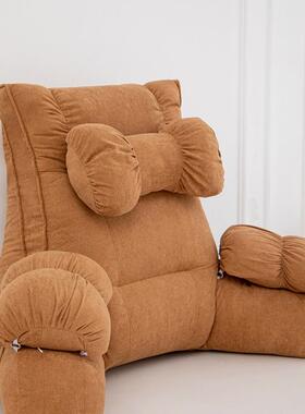 2025新款小羊绒蝴护蝶结腰靠背读书垫学生71771办床公靠背靠飘窗