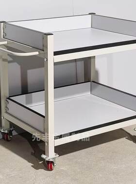 防静9321电推物料周转车间工具车带轮双层推车两车工作层手台移动