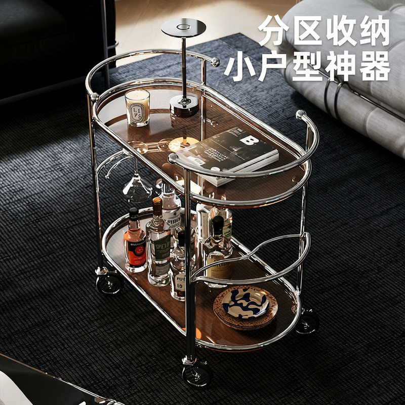 复古可移动四轮收纳推车
