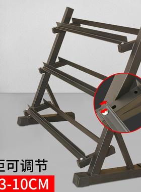 长层10加付哑铃可架六角调节哑铃架家用65214健身器材圆头哑三铃