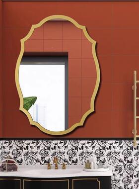 法镜式美式复古化妆镜36041E轻奢梳妆卫壁挂装饰镜生间浴室镜子LD