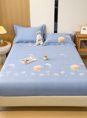 全棉加厚磨毛床2保025新款纯笠棉床垫护罩宿舍床四单84530人全包