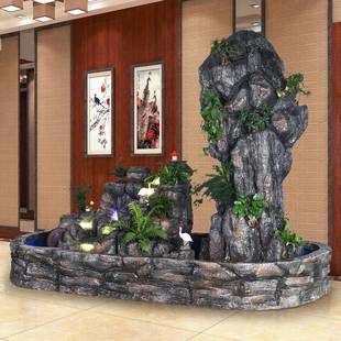 大型假山泉流水摆喷件鱼池花园艺庭装 饰品招财落地院80969水景工