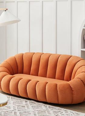 沙发小户型轻奢厅现代简40067科技绒网约红款南人瓜懒客双三人布