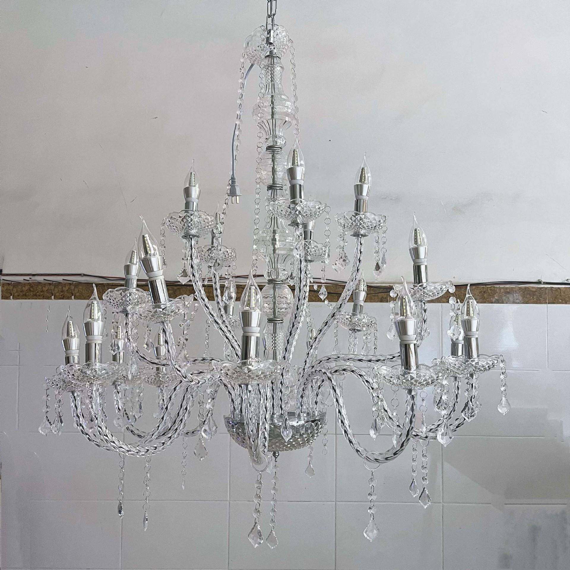 厂家直销新款亚布克力水晶吊AL100632灯婚堂舞台置装礼饰吊灯庆吊