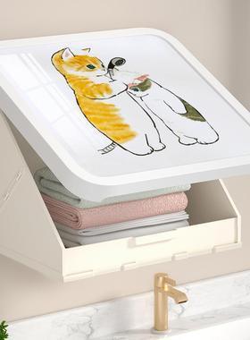 室壁画收纳箱盒浴洗澡放净衣干服折叠置物架SJH卫生凌间收纳柜子