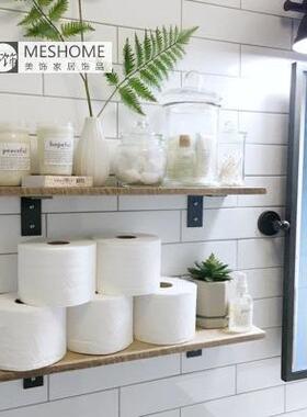 墙上置物架GUZ一厅字隔板实木搁板墙承壁重书架客厨纳房壁挂装饰