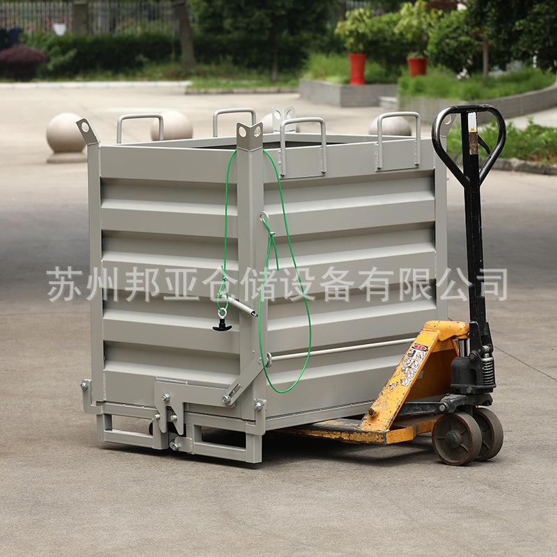工业车间型重铁屑箱687卸底部打料开料倒箱废料车叉车款铁屑车厂