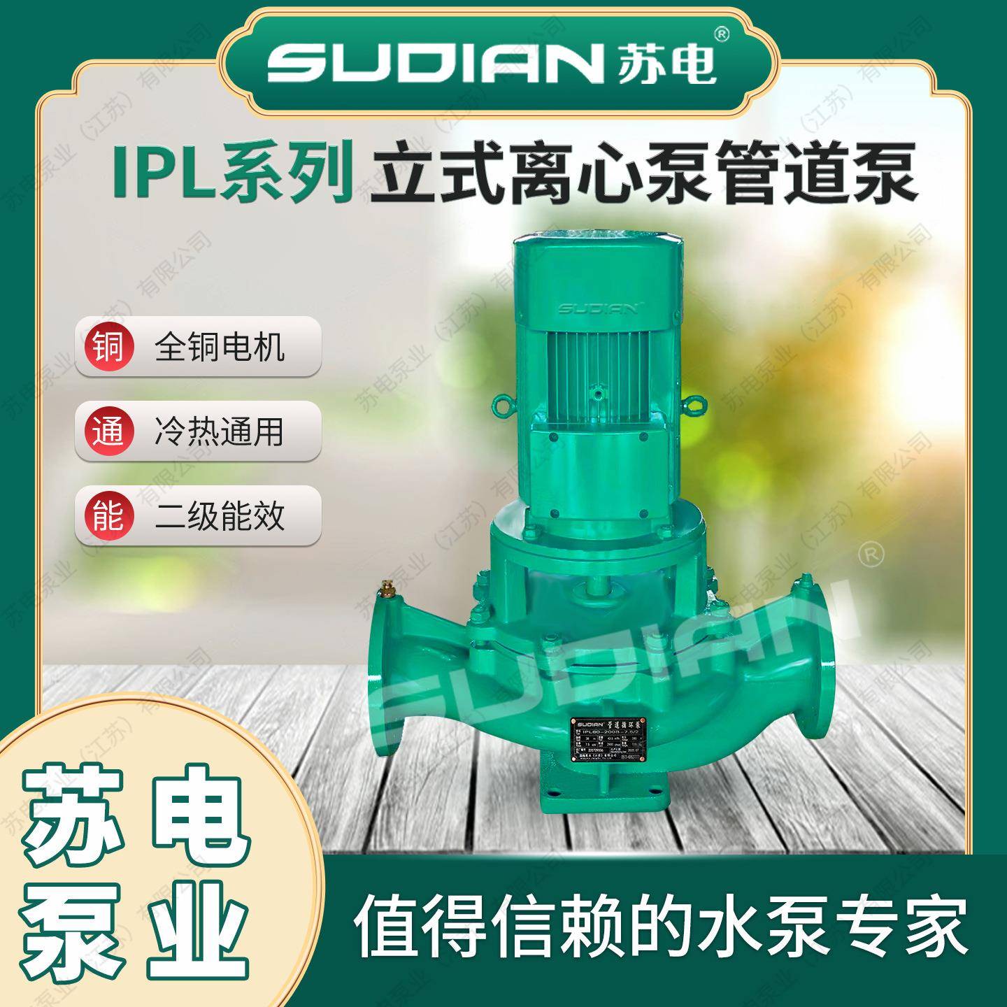 L80-100(I)A-4/2LPI苏电泵业SUDIIAN立式管道压循环离增心P泵**