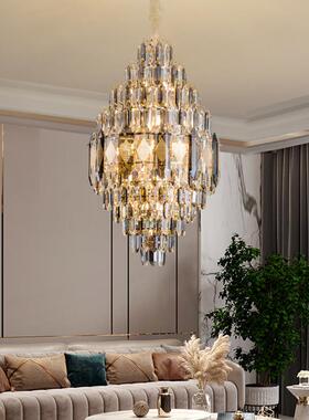 15192025新款复式楼大灯客厅灯简约楼中墅楼别大吊奢厅楼梯间轻水
