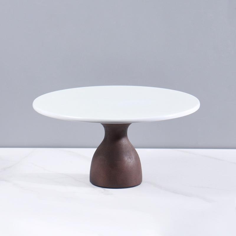 架欧式大理品石圆形蛋糕托盘创意样板婚庆GP040聚间会桌面甜点心