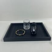 现轻奢HGT045风高售方形简约档皮革托盘代楼处客厅餐厅桌面装 饰摆