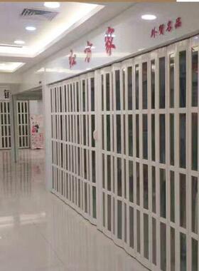 v济南pc折叠推拉门铝合金折叠门店铺临时防火门泄抗爆爆门CPY厂家