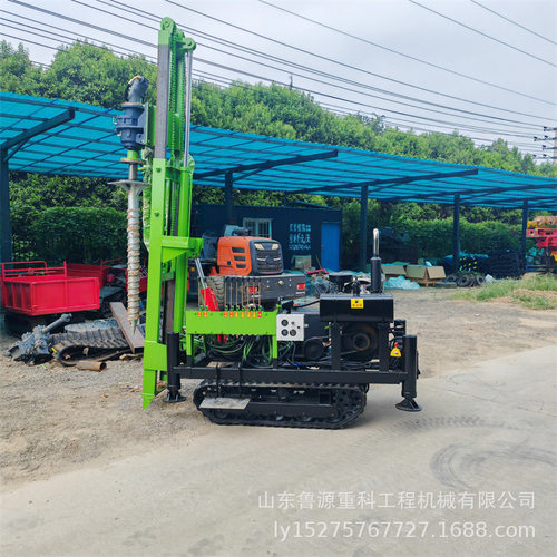 庭院光伏小型履带两用打桩机