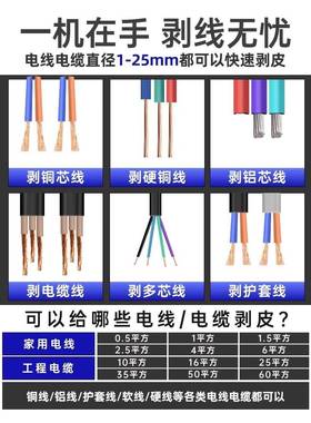 小型电动剥线机废铜36589线去废电线剥皮扒线线皮旧拔线开皮皮机