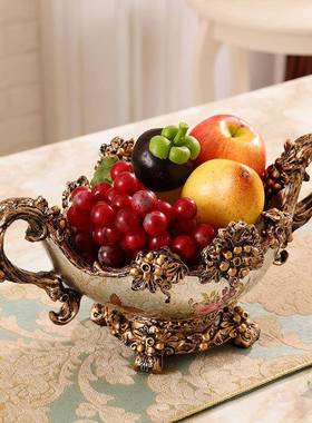 式水果盘创家用果盘果复古风欧格客厅茶几树70001脂大号高脚干盘