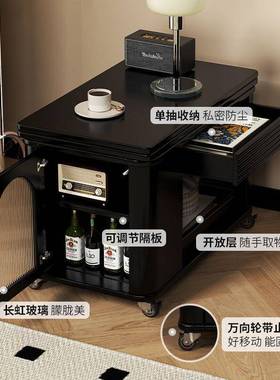 可厅折叠茶WGZ几动全实木边小户型客小推车多功移能沙发储物侧边