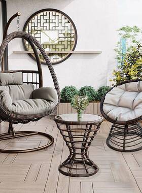 吊院篮藤家用庭摇篮椅室内阳台吊OLZ椅鸟椅巢掉吊兰双人秋千懒人