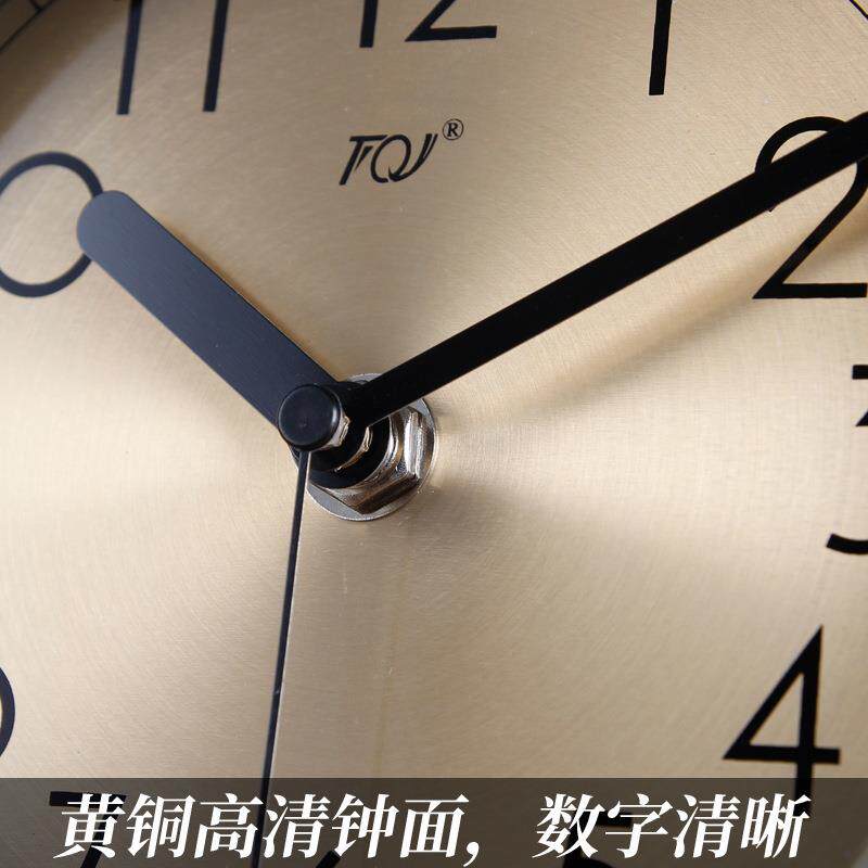 TQ金属轻奢简约钟座钟面家用台式J坐静音桌钟76491时尚台面床头电