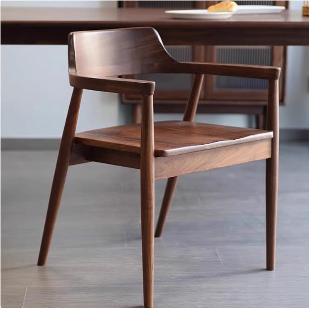 简约实木舒美特餐椅总家扶手靠背喝广岛统民宿JB10-12-原木用风茶