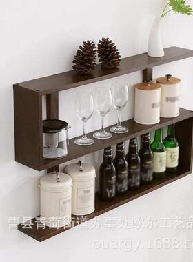 实书架置架墙壁物CD木收纳架壁挂托浴室客74479架厅装饰架跨境新