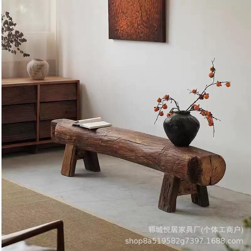 诧异风老榆木摇摇椅木儿童实木摇晃凳板小马坐凳餐休闲马儿摇椅摇