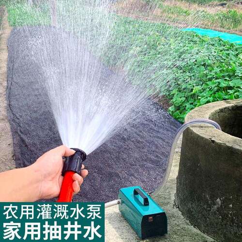 充1电水泵农用功灌溉抽外浇菜49152水泵大率抽井水户2v自吸高压抽