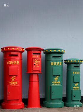 邮筒10791外邮箱信箱艺模型摆工艺品户活动复古装铁饰欧式件