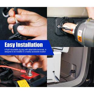 68095G车载冰箱线束电源M线延长线插头2线1AW铜线