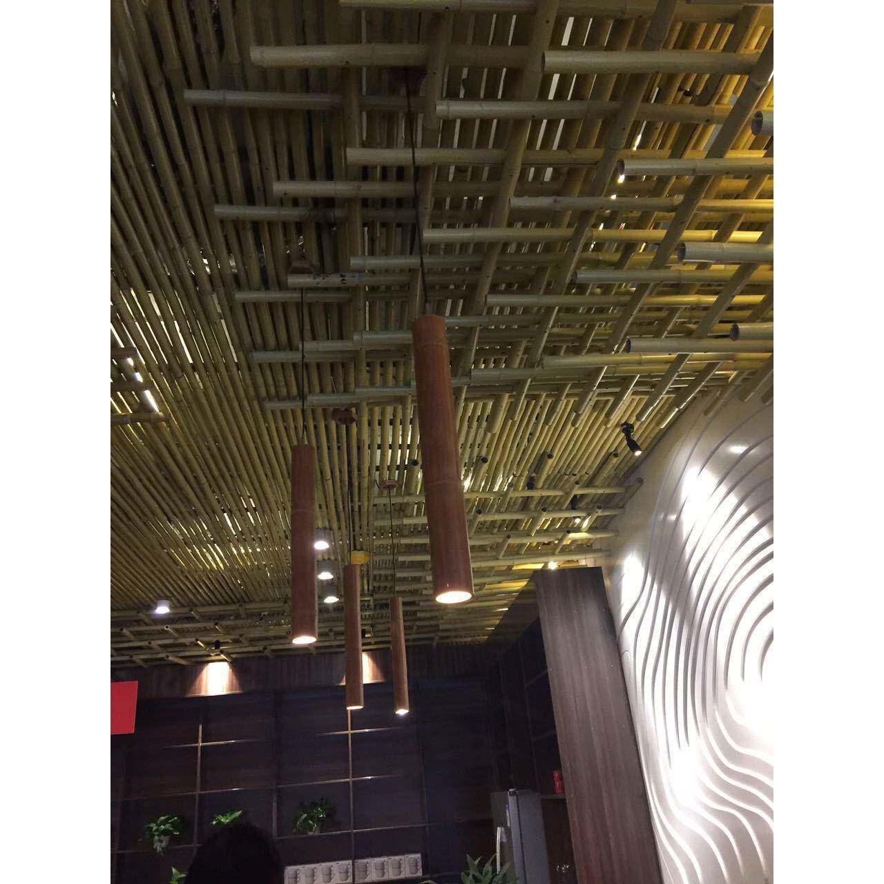 刻字竹艺竹筒吊灯中式田园餐厅民宿吧台卧室阳台日式店铺商用灯具