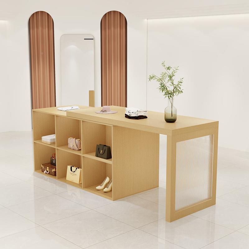 服装店中岛柜伸缩流水台物台列柜装饰储柜摆632件展陈流水台带玻