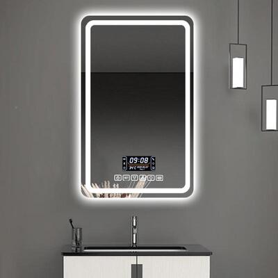 方光形带灯生智手VIN能浴室镜卫间触屏防雾led灯镜洗台发感应镜子