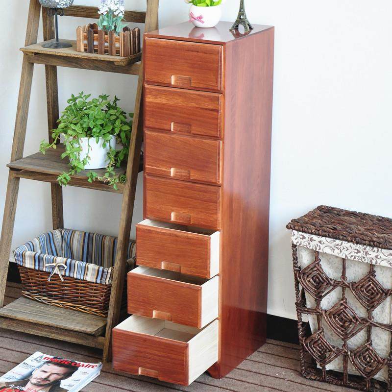 实木斗多层收柜欧纳柜咖色纳柜收整装发IXB货式收纳柜