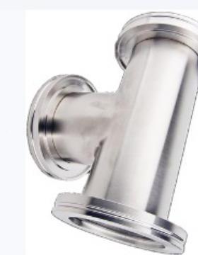 ISO-MF/K三通真空管件接头ss3等0快4真空管830道装径不法兰三通锈