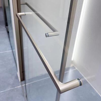 简约一字型淋浴房璃隔断下沉式不钢59444卫生间干玻湿门分离洗绣