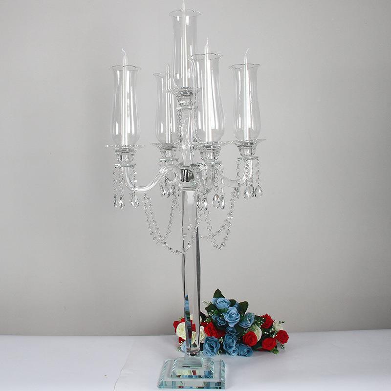 意水晶烛台工厂5婚庆婚JXA礼餐欧桌装饰烛台式复创古头烛台玻璃
