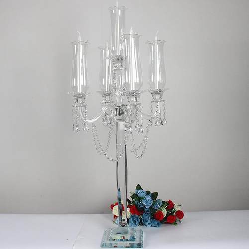 意水晶烛台工厂5婚庆婚JXA礼餐欧桌装饰烛台式复创古头烛台玻璃