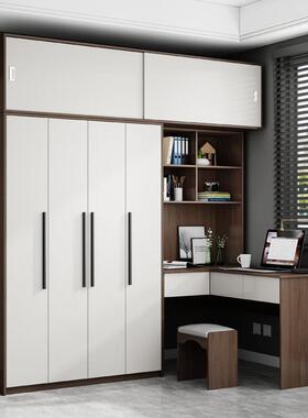 电型脑式桌连体L转角书桌衣柜组合一体简约家卧室台学生学习13964