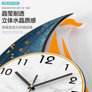 钟表挂钟客家用时厅钟EEC挂墙轻奢挂式现装代饰英网红时尚石钟表