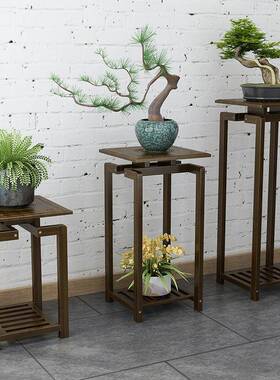 花架物架落式多层JUV阳台绿花盆架室内小萝地空间多肉花置台藤编