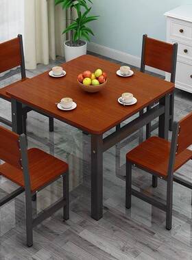 简约正方形餐桌椅店家用小户型椅饭桌58113吃小四方桌子食堂快餐