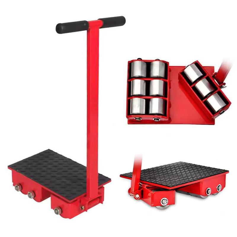 搬小克运车可转向胶轮型PU轮钢轮重物移位重设备搬运重型胶轮地牛