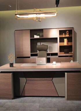 铝金属包14905边老板桌代时尚大班台办合公豪桌现总裁桌华办公台