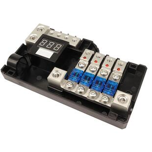 车载保险丝STY盒汽车音响功放改件ED灯丝保险座L二进装四出分线盒