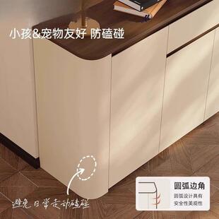 中古餐边柜靠墙一风型茶体客厅麦蓬56867小户圆弧高低组合柜储物