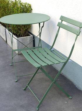 阳台户外折叠椅阳茶台小铁OYP艺室桌子外几折户外铁艺桌椅庭院桌