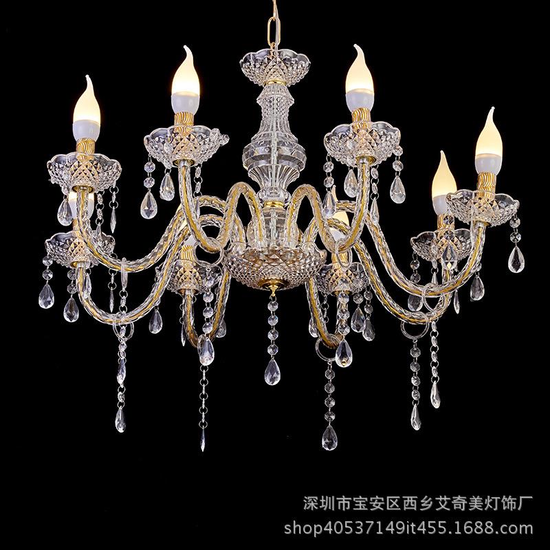 2018新款婚庆道具金色水晶吊灯仪式亭婚礼装饰灯舞台留影区吊灯